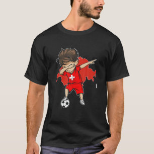 T-shirt Dabbing Soccer Boy Suisse Jersey - Suisse