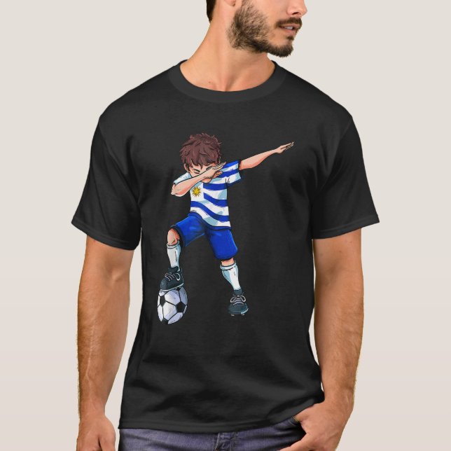 T-shirt Dabbing Soccer Boy Uruguay Football Uruguayen pour (Devant)