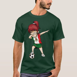 T-shirt Dabbing Soccer Girl Mexico Jersey - Football Mexic