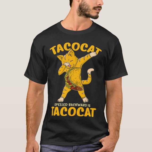 T-shirt Dabbing Tacocat épelé vers l'arrière Taco Cat Dab (Devant)