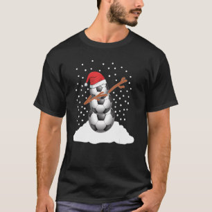 T-shirt Dabbing Trouver Le Snowman De Football De Neige Po