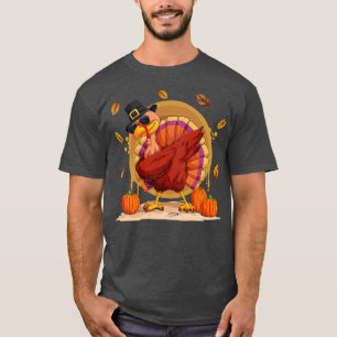 T-shirt Dabbing Turquie Jour d'Action de grâce Pèlerins Ga