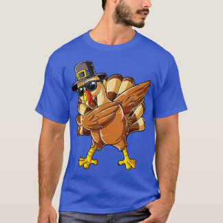 T-shirt Dabbing Turquie Thanksgiving Day Pilgrim Boys Girl