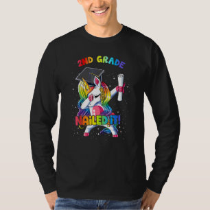 T-shirt Dabbing Unicorn 2e Grade Nail It Second Grade G