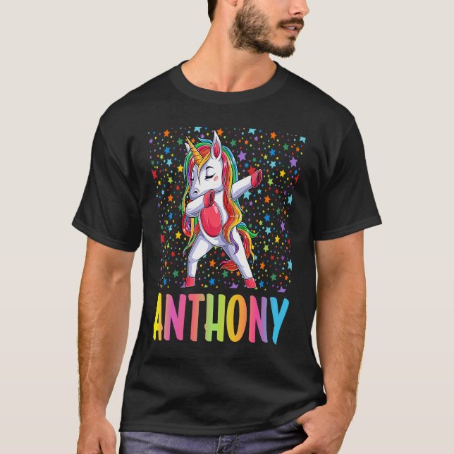 T-shirt Dabbing Unicorn Anthony (Devant)