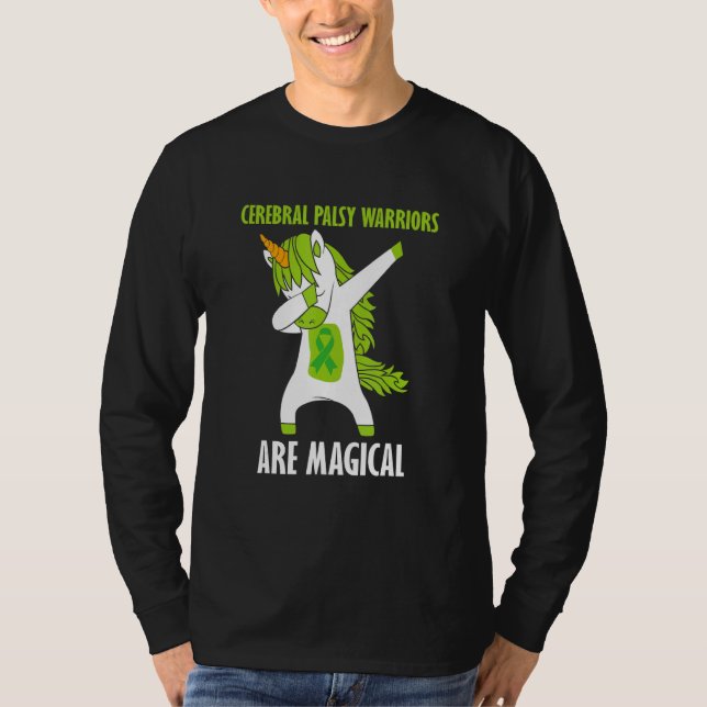 T-shirt Dabbing Unicorn Dit Cérébral Palsy Warriors Are (Devant)