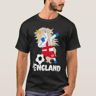 T-shirt Dabbing Unicorn England Soccer Français Footba
