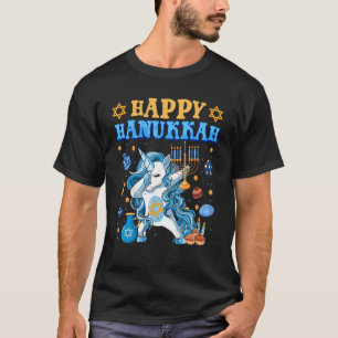 T-shirt Dabbing Unicorn Hanoukka Jewnicorn Chanukah Juif