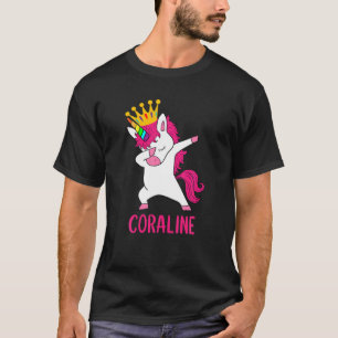T-shirt Dabbing Unicorn Queen Personnalisé CORALINE