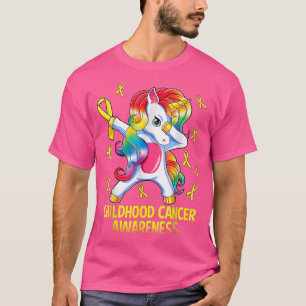 T-shirt Dabbing Unicorn Sensibilisation au cancer chez les