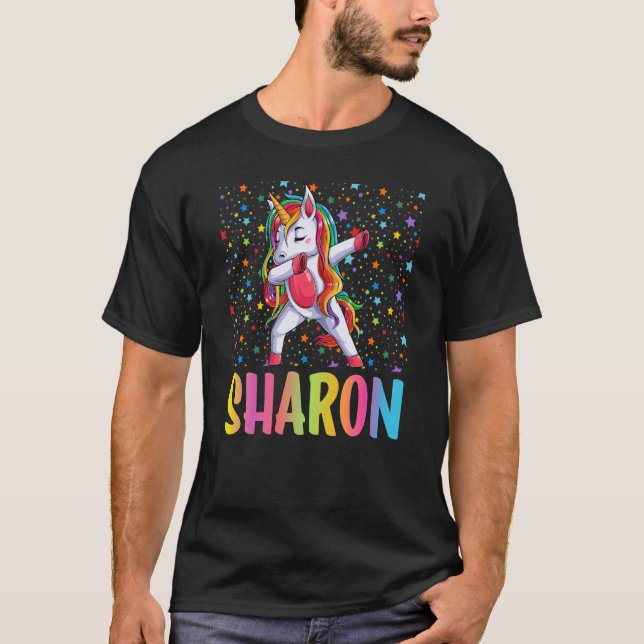 T-shirt Dabbing Unicorn Sharon (Devant)