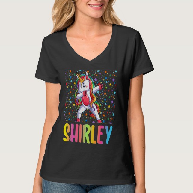 T-shirt Dabbing Unicorn Shirley (Devant)