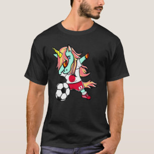 T-shirt Dabbing Unicorne Japon Football Japonais Drapeau S