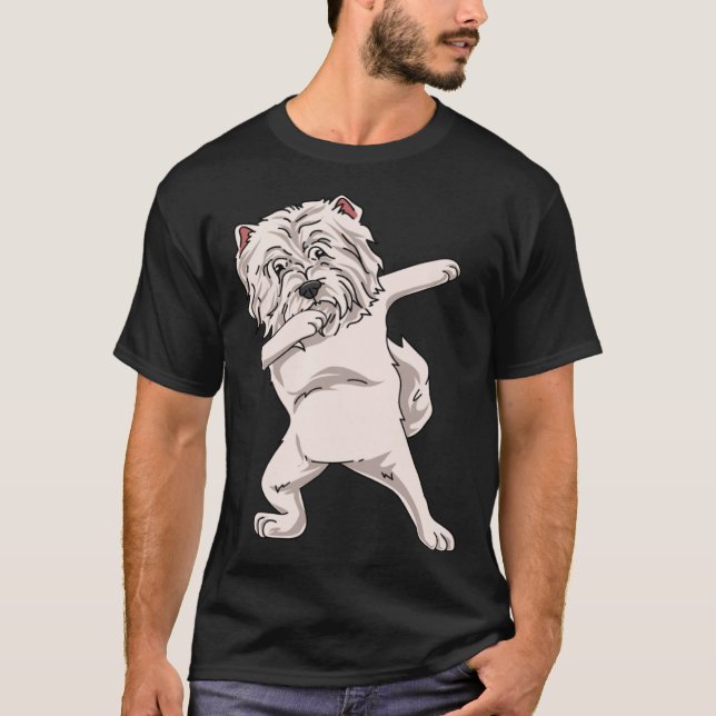 T-shirt Dabbing West Highland White Terrier (Devant)