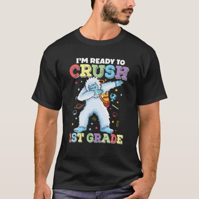 T-shirt Dabbing Yeti Cruser 1Ème Année Premier Jour De Ret (Devant)