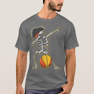 T-shirt Dabed Basketball Squelette Pirate Cool Halloween
