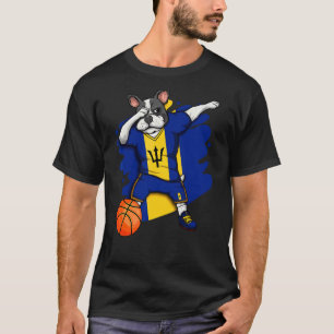 T-shirt Dabing French Bulldog Barbados Basketball Fan Jer