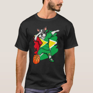 T-shirt Dabing French Bulldog Guyana Basketball Fan Jerse