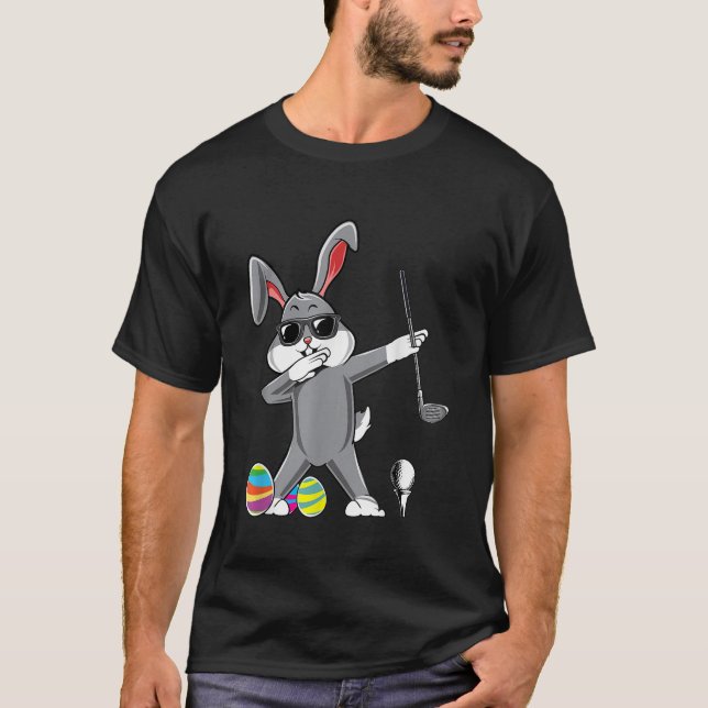 T-shirt Dabing Pâques Golf Lapin Pâques Coupe de lapin de  (Devant)