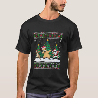 T-shirt Dabing Père Noël Reindeer Alpaca Tree éclaire Xma 
