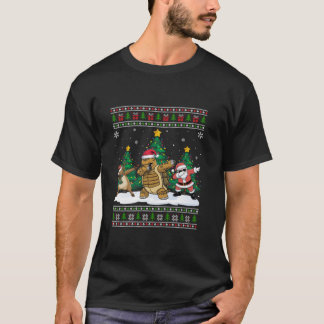 T-shirt Dabing Père Noël Reindeer Tortoise Tree Lumières l