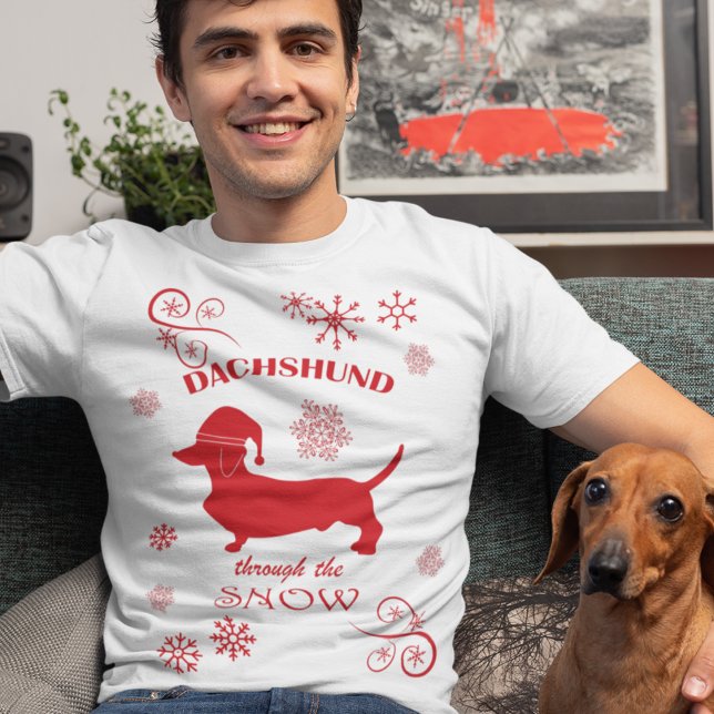 T-shirt Dachshund à travers la neige (Dachshund Through the Snow T-Shirt)