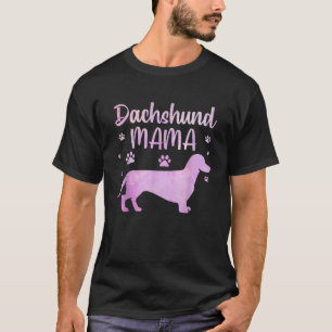 T-shirt Dachshund Amusante Mama Design Pour Femmes Filles 