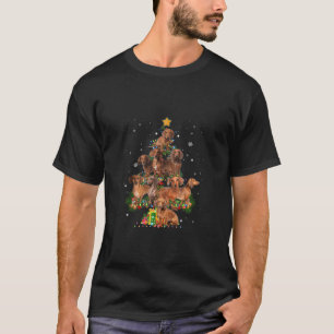 T-shirt Dachshund Arbre de Noël Drôle Amusant Adulte Chien