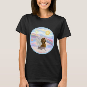 T-shirt Dachshund Brown In Heavens Clouds