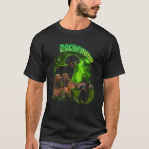 T-shirt Dachshund Chien Dachshund Chien Vintage 90s Style