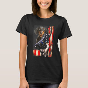 T-shirt Dachshund Chien - Drapeau Patriotique Parfait pour