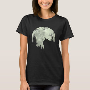T-shirt Dachshund Chien Et Moon Howl Dans Le Chien Foresti