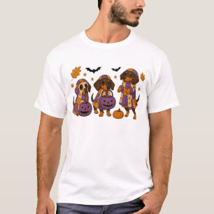 T-shirt Dachshund Chien Fantôme Halloween