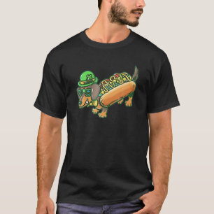 T-shirt Dachshund Chien Leprechau St Patrick Day Saint Pad