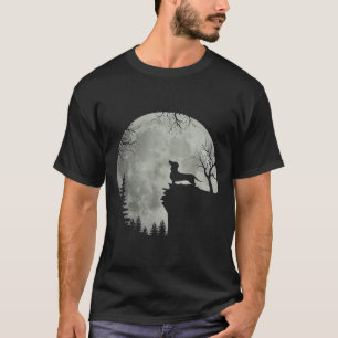 T-shirt Dachshund Chien Moon Howel Dans La Forêt Halloween