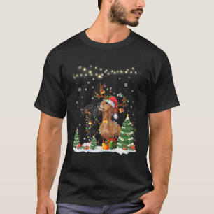 T-shirt Dachshund Chien Noël Arbre clair Noël Doxie de n