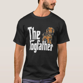 T-shirt Dachshund Chien Papa Dogfather Chiens Dogfather Pa