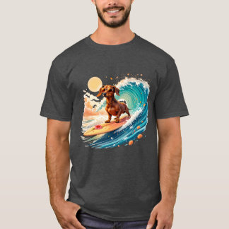 T-shirt Dachshund Chien Vibes d'Été