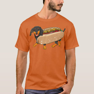 T-shirt Dachshund Chien Weiner Chien Saucisse Dans Un Chau