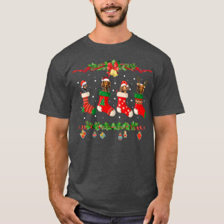 T-shirt Dachshund Christmas  Stocking Dog Xmas Gift
