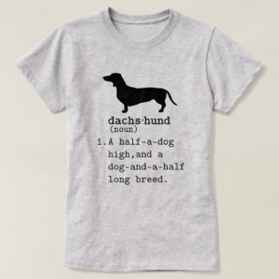 T-shirt Dachshund Dictionary Signification amusante