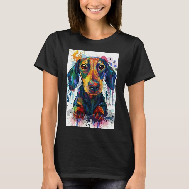 T-shirt Dachshund Dog Art (Devant)