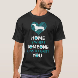 T-shirt Dachshund Dog Home Avec Chien