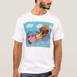 T-shirt Dachshund Fainéant de la Plage