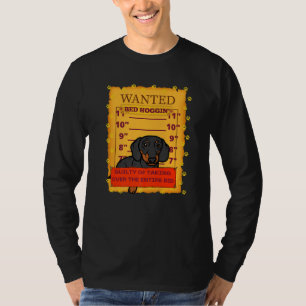 T-SHIRT DACHSHUND FUNNY WIENER CHIEN PET CUBE PROFIL LIT H