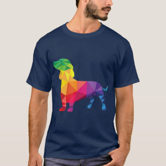 T-shirt Dachshund Gay pride LGB Rainbow Drapeaux Chien