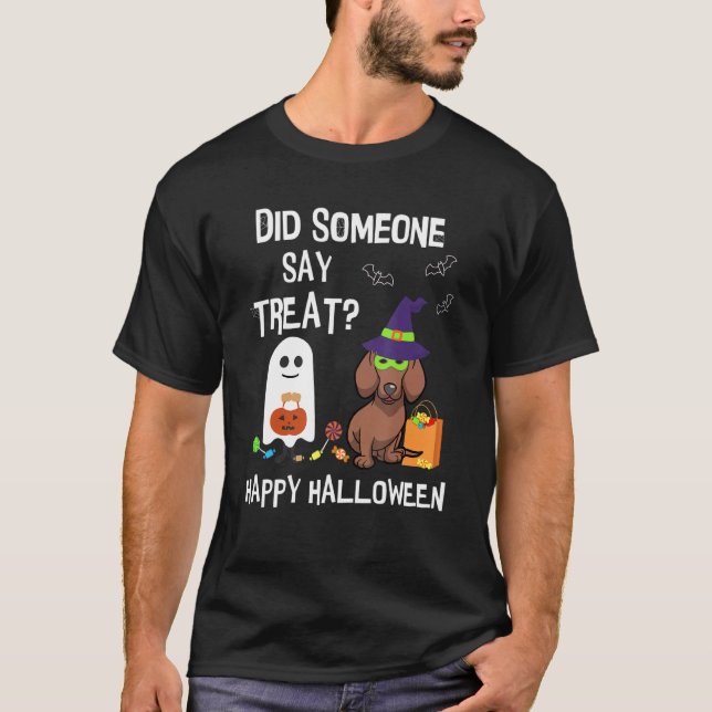 T-shirt Dachshund Halloween Doxie Dachshund Halloween (Devant)
