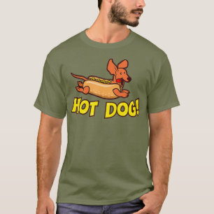 T-shirt Dachshund Hot Dog pour hommes femmes garçons et fi