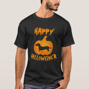 T-shirt Dachshund Joyeux Halloweiner Funny Halloween Pumpk