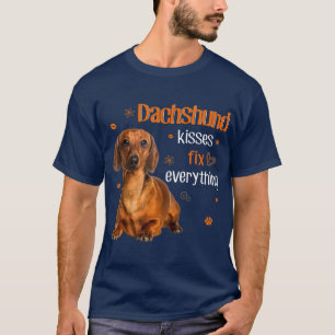 T-shirt Dachshund Kisses Réparez tout le dachshund amant